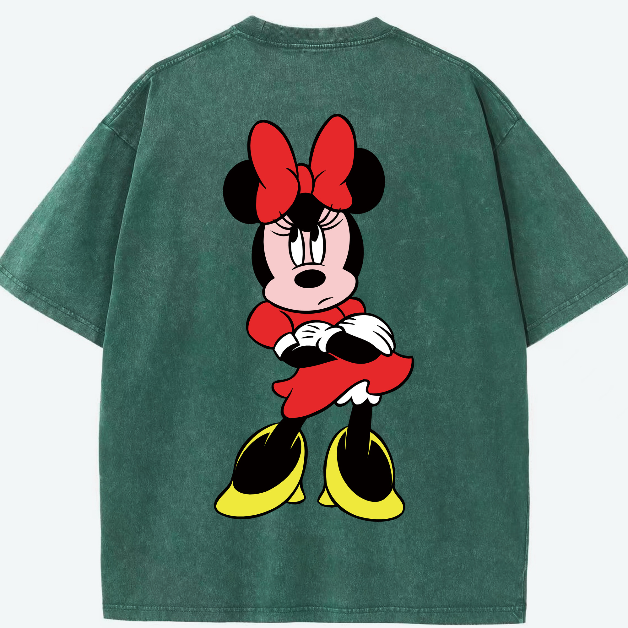 （画像用） ミッキーマウス Mickey Mouse 綿100% ヴィンテージ風 半袖Tシャツ（背面プリント）
